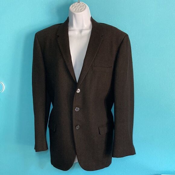 Vintage 1950’s  Cashmere Blazer Jacket Womens L Men’s S  See Measurements - Picture 9 of 10